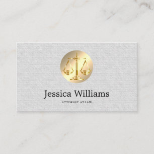 Elegant Lawyer Attorney at Law Notary Service Business Card