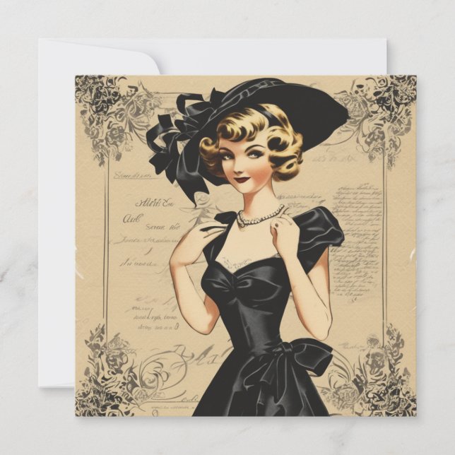 Elegant LBD Card: Perfect for All Occasions Invitation (Front)