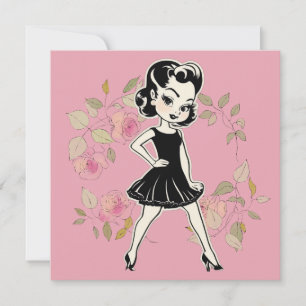 Elegant LBD Greetings: Simply Divine Invitation