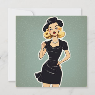 Elegant LBD Greetings: Simply Divine Invitation