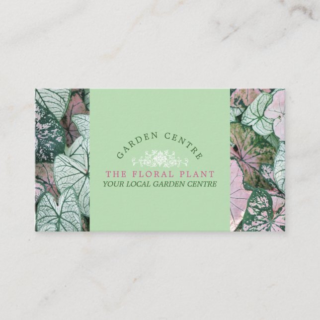 Elegant Leaf, Garden Center, Horticulturist Business Card (Front)