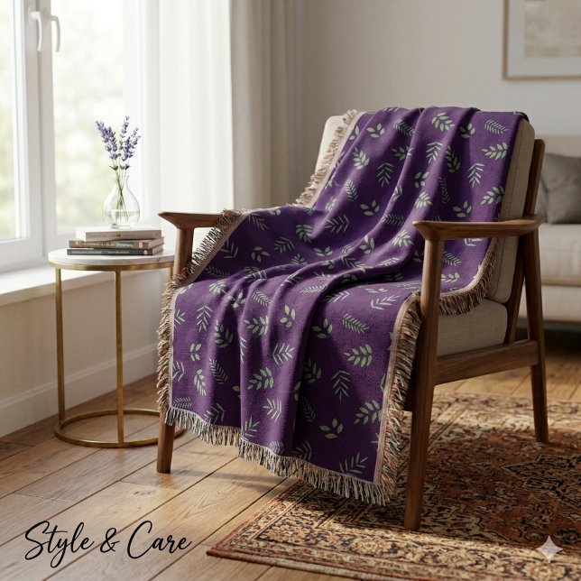 Elegant Leaf Print Fleece – Cosy & Stylish Blanket (Elegant Leaf Print Fleece – Cozy & Stylish Blanket)