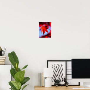 Elegant Leaf Print on Matte Poster Paper