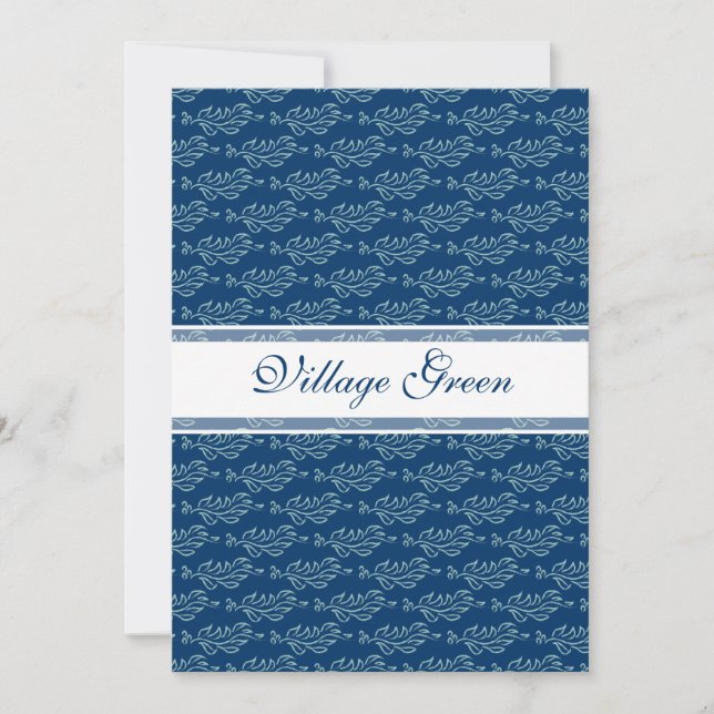 Elegant Leafy Art Nouveau Arts and Crafts Pattern Invitation (Front)