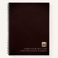 Elegant Leather Luxury Gold Initial Logo