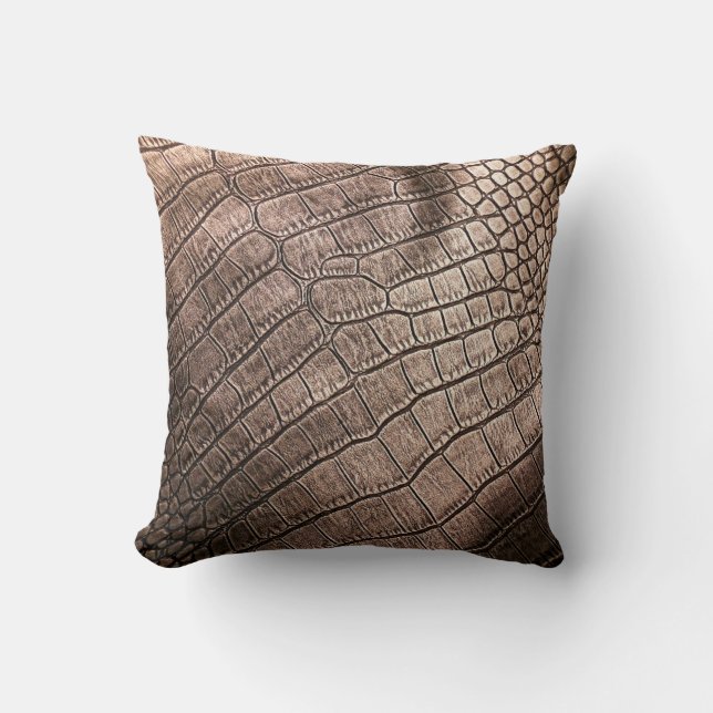 Elegant leather pattern close up. cushion (Front)
