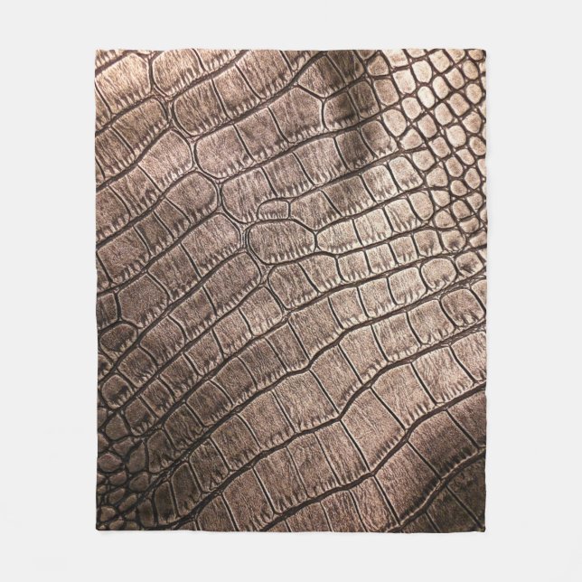 Elegant leather pattern close up. fleece blanket (Front)