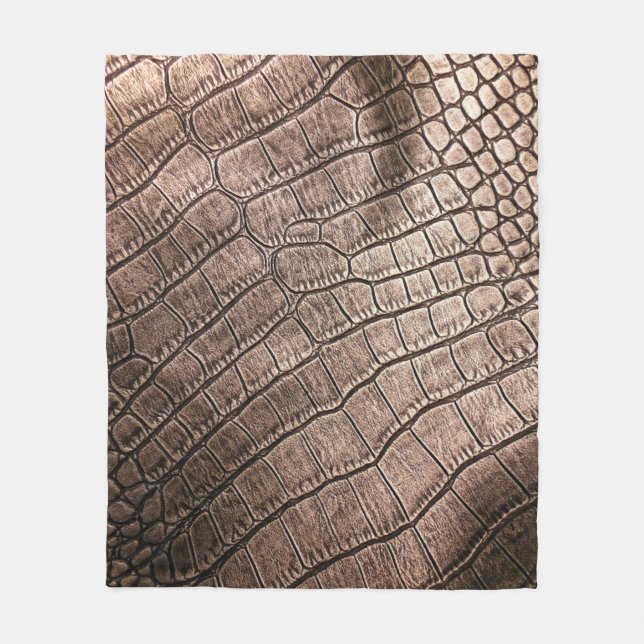 Elegant leather pattern close up. fleece blanket (Front)