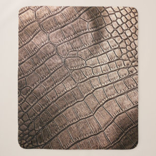 Elegant leather pattern close up.  sherpa blanket