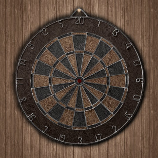 Elegant Leather Print Dartboard