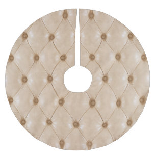 Elegant Leather Texture: Luxurious Material Brushed Polyester Tree Skirt