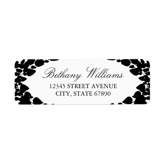 Elegant Leaves Address Labels (Front)