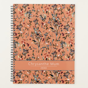 Elegant Leaves And Berries Floral Planner