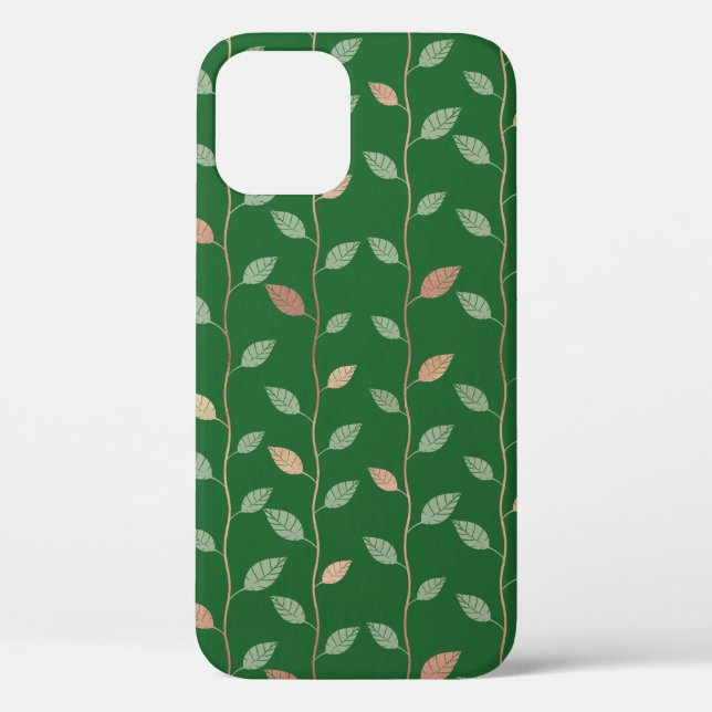 Elegant Leaves and Vines Pattern Paper Texture | Case-Mate iPhone Case (Back)