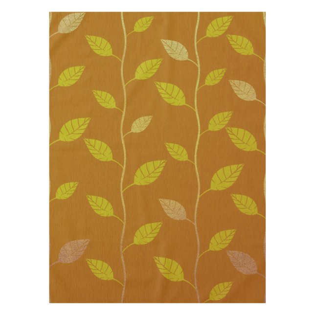 Elegant Leaves and Vines Pattern Paper Texture | Tablecloth (Front)