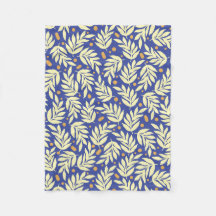Elegant Leaves Fleece Blanket, Small 30" x 40"