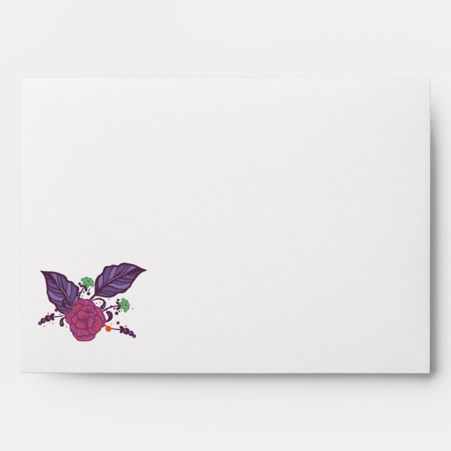 Elegant Leaves Lined Envelopes (Front)