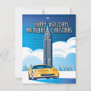 Elegant Legendary Vette on Cruise Holiday Card