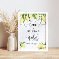 Elegant Lemon Citrus Bridal Lunch Welcome