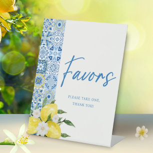Elegant Lemon Italian Baby Shower Favours Sign