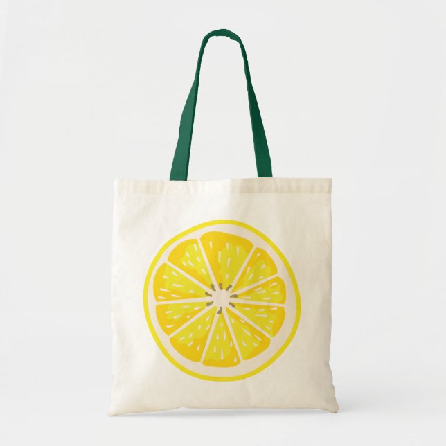 Elegant lemon slice in tote bag (Front)