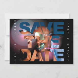 Elegant Lens Flare Wedding Photo Save The Date