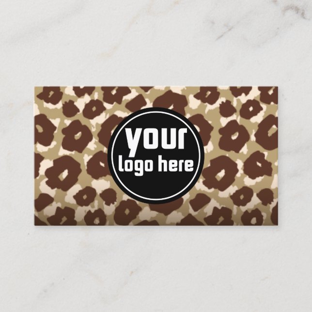 Elegant Leopard Cheetah Business Card (Front)