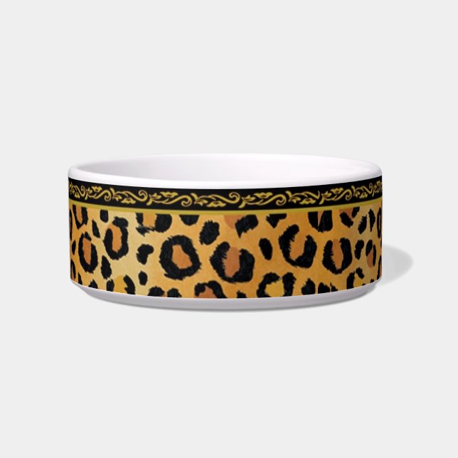 Elegant Leopard Print Bowl (Front)