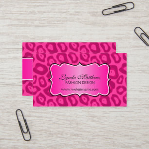 Elegant Leopard Print Business Card