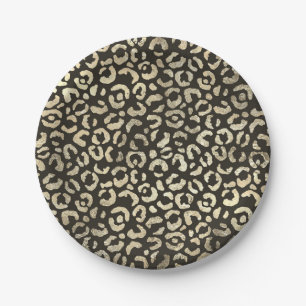Elegant Leopard Print Paper Plate