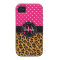 Elegant Leopard Print Pink Dots Girly Chic Custom