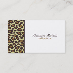 Elegant Leopard Wedding Planner Business Card