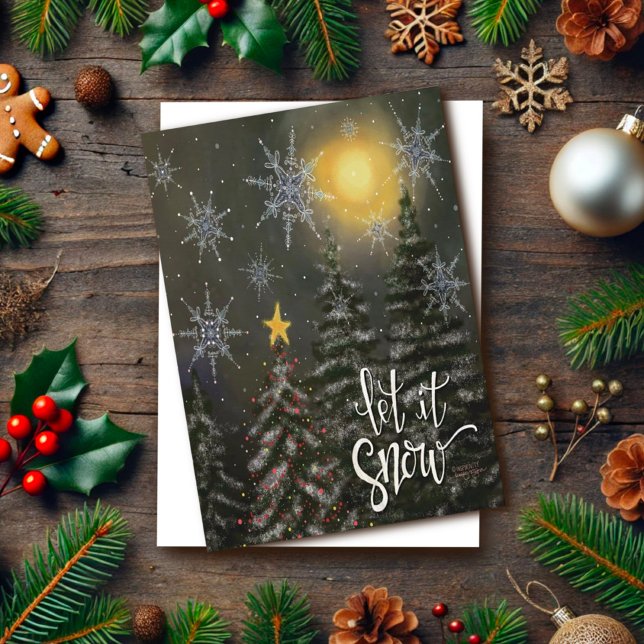 Elegant Let it Snow Pretty Christmas Inspirivity Card (Creator Uploaded)