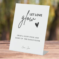 Elegant Let Love Glow Wedding Glow Stick Sign