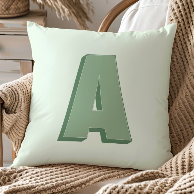 Elegant Letter A Monogram Personalized Initial Cushion (Creator Uploaded)