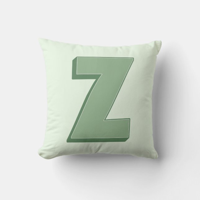 Elegant Letter Z Monogram Personalized Initial Cushion (Front)