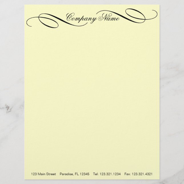 Elegant ~ Letterhead Business Work Career Job (Front)