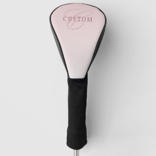 Elegant Lettering & Monogram   Rose Ombre Golf Head Cover