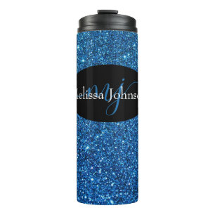 Elegant lettering on Black Thermal Tumbler