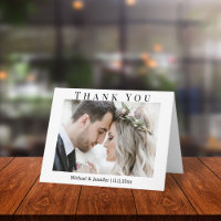 Elegant Letterpress Script, 2 Photo Wedding