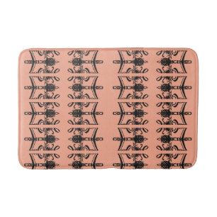 Elegant Letters of Love: A Rose Transformation Bath Mat