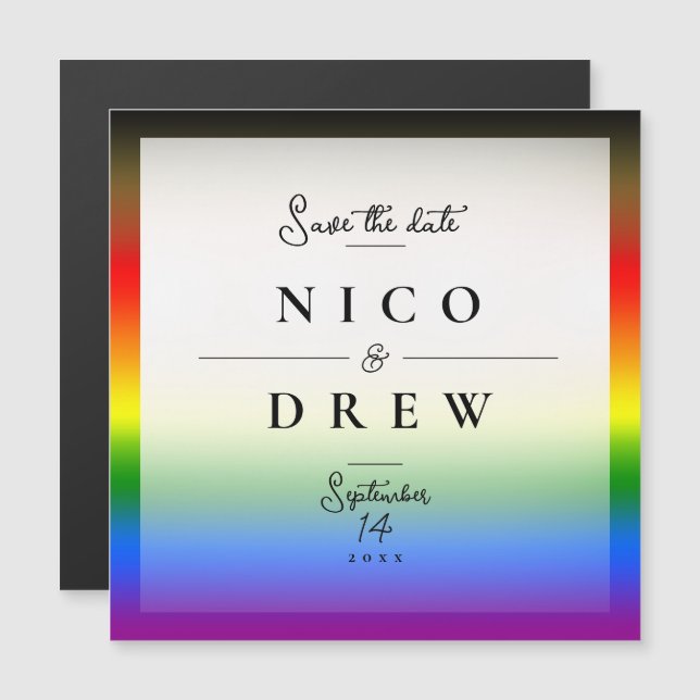 Elegant LGBTQ+ BIPOC Pride Wedding  (Front/Back)