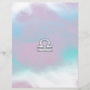 Elegant Libra Zodiac Sign Mother of Pearl Style