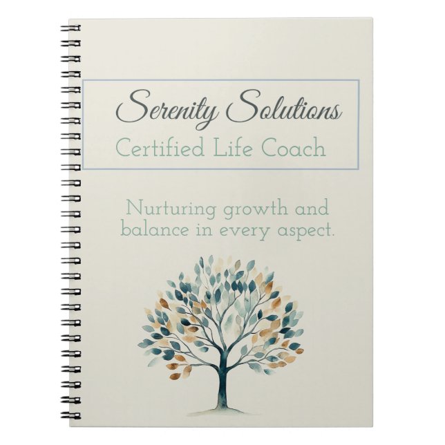 Elegant Life Coach Notebook (Front)