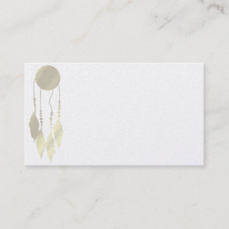 Elegant Life Coach Reiki Feather Business Cards