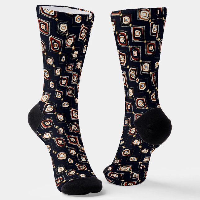 Elegant Light Abstract Pattern Socks (Angled)