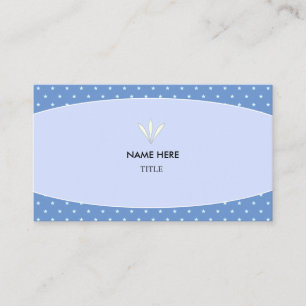 Elegant Light Blue and Starry Background Business Card