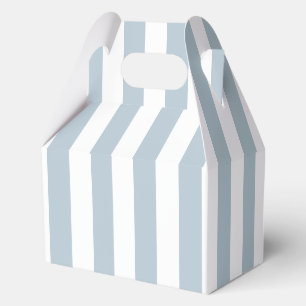 Elegant Light Blue and White Striped Pattern Favour Box