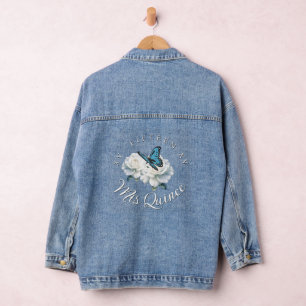 Elegant Light Blue Quinceañera - Birthday Girl Denim Jacket