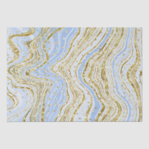 Elegant Light Blue Sparkle Swirls Glitter Sequins  Tissue Paper